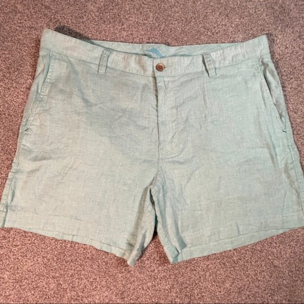 Tommy Bahama Mint Green Linen Blend Shorts Size 40